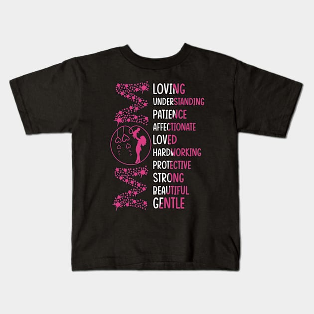 loving mom, For Mother, Gift for mom Birthday, Gift for mother, Mother's Day gifts, Mother's Day, Mommy, Mom, Mother, Happy Mother's Day Kids T-Shirt by POP-Tee